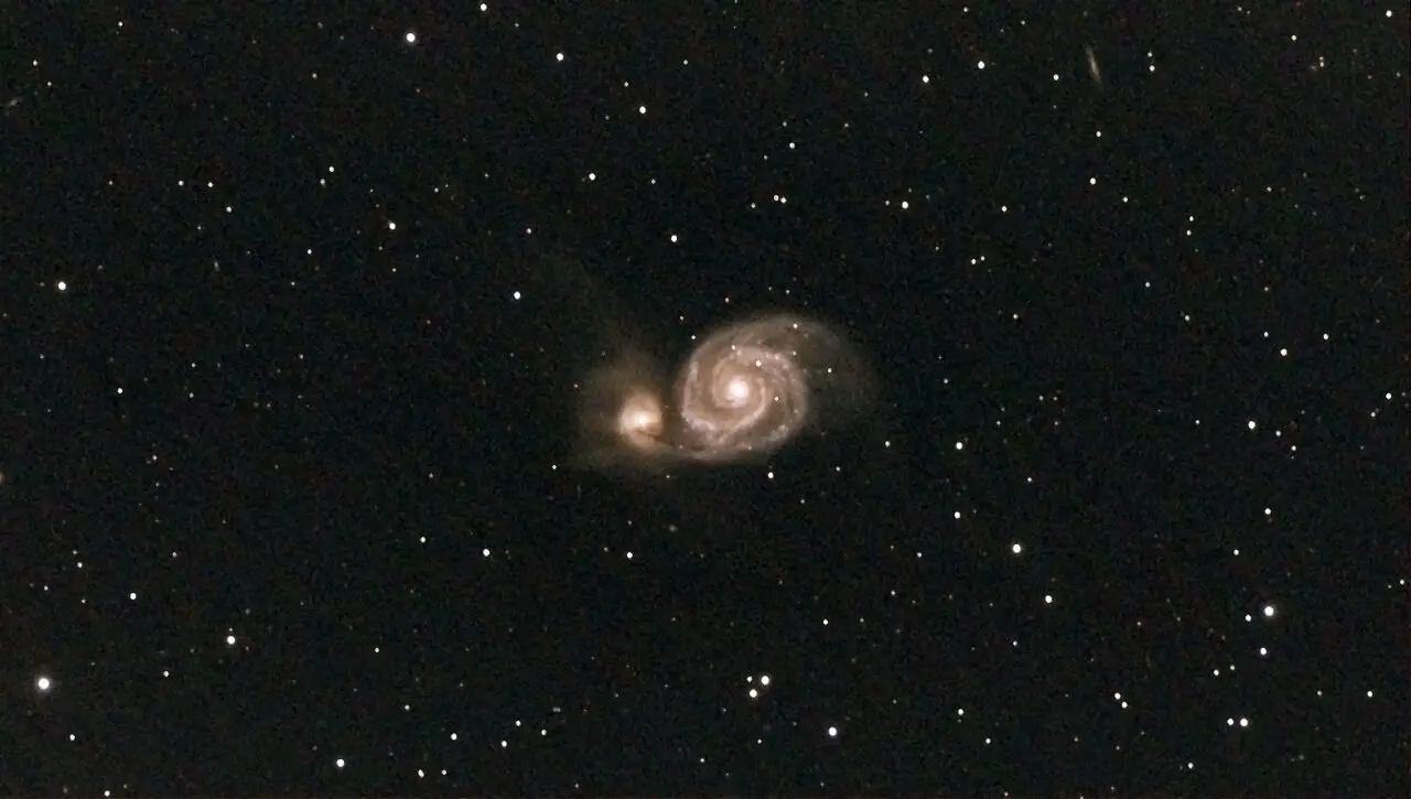 Whirlpool Galaxy taken using a Canon DSLR and Sky-Watcher Evostar 72ED