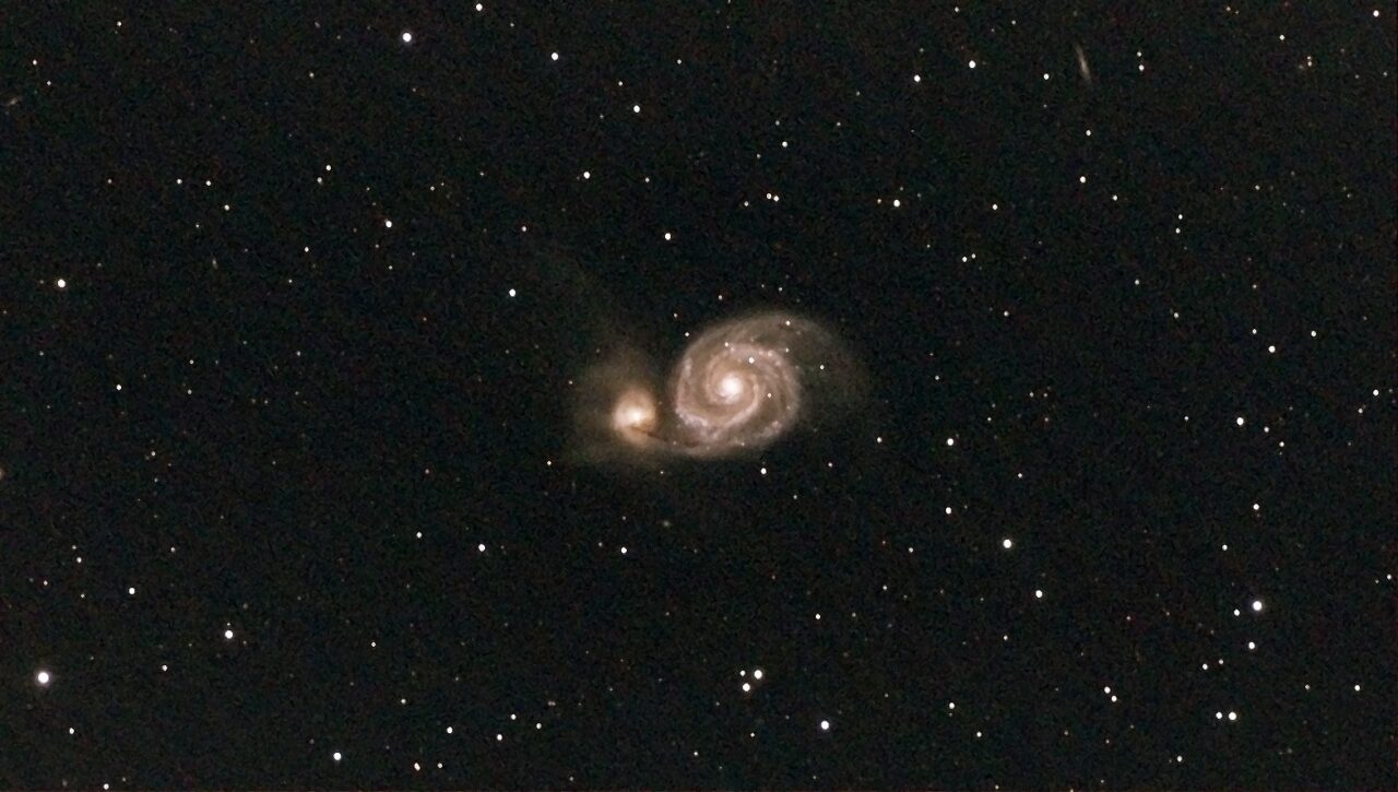 Whirlpool Galaxy taken using a Canon DSLR and Sky-Watcher Evostar 72ED