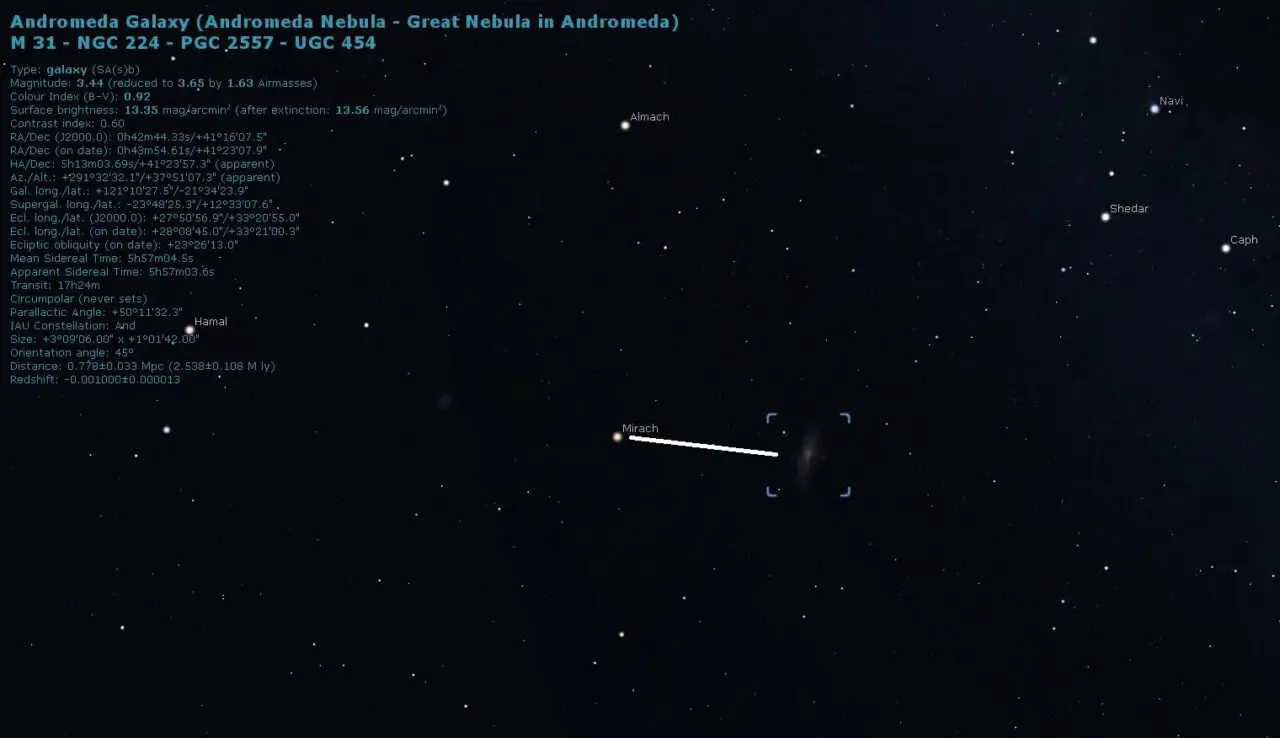 How to find the Andromeda Galaxy