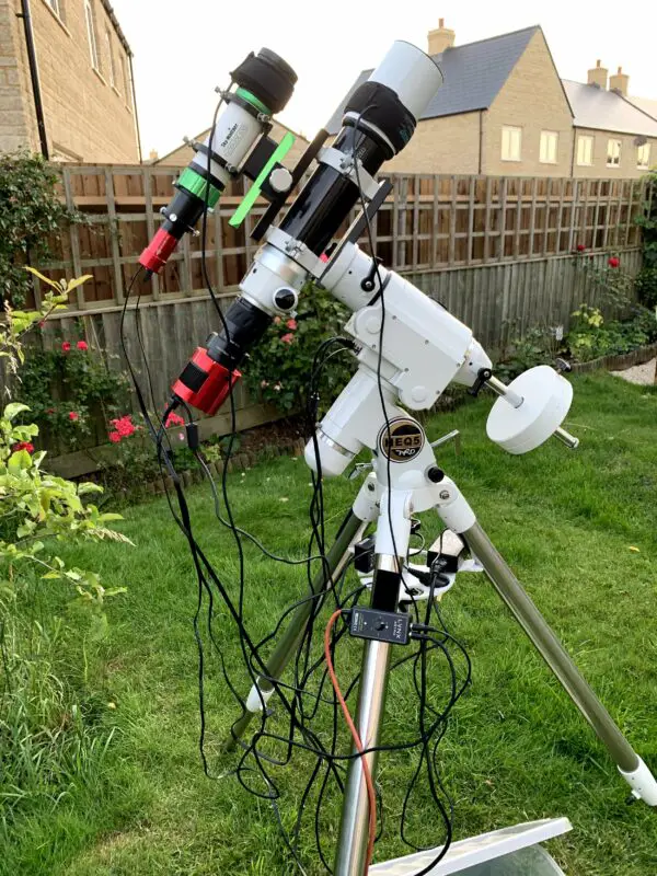 My deep sky astrophotography rig. A 3-inch refractor telescope and the ZWO 533MC Pro camera