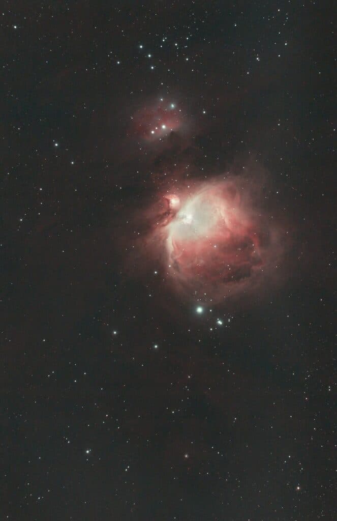 inch orion nebula through telescope