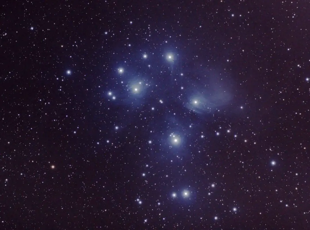 M45 The Pleiades shot with my Sky-Watcher Evostar 72ED and Canon DSLR